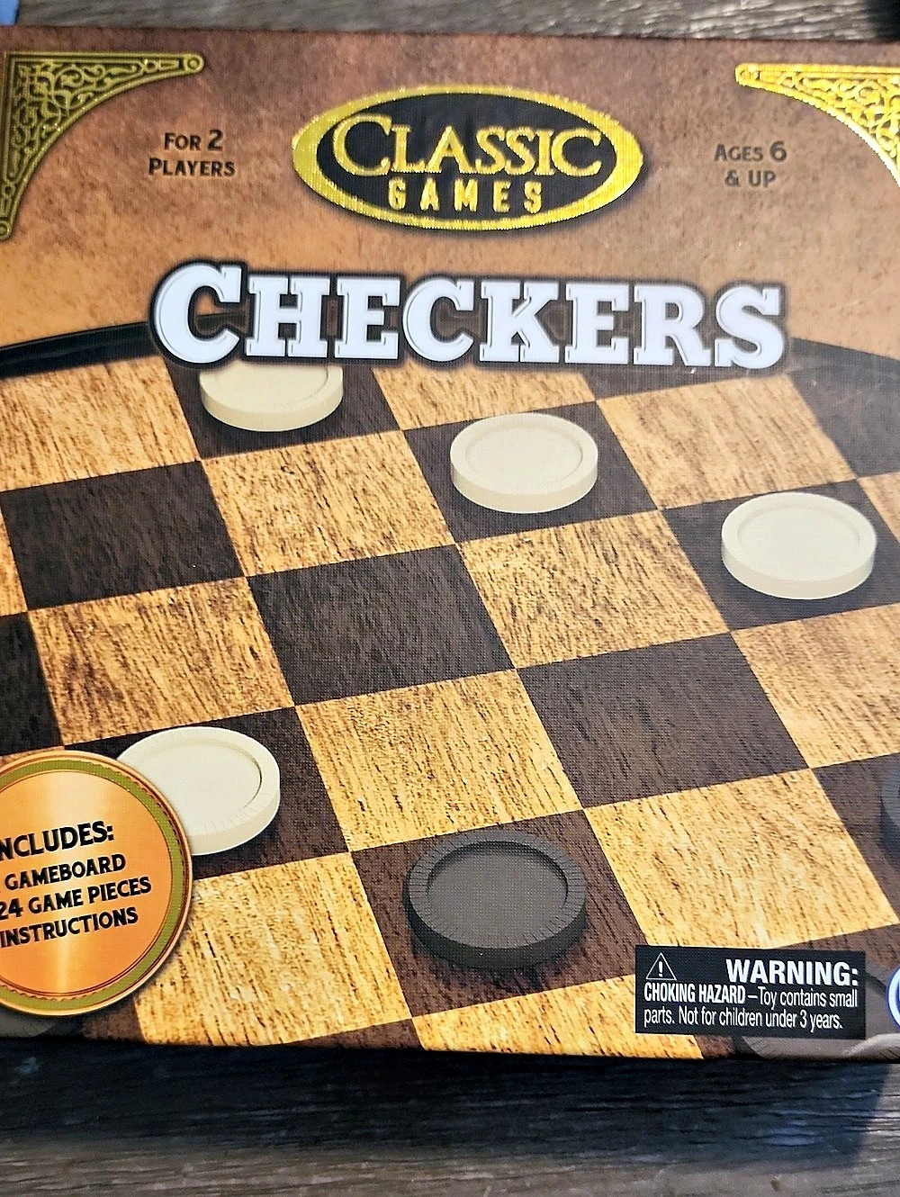 Classic Games Checkers Board Game